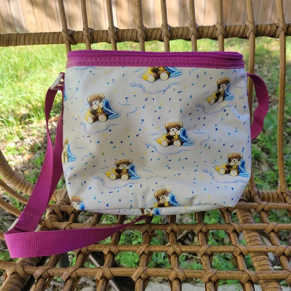 Vintage 1996 Ross Pediatrics Similac Insulated Baby Diaper Bag Teddy Bear Purple - Picture 3 of 10
